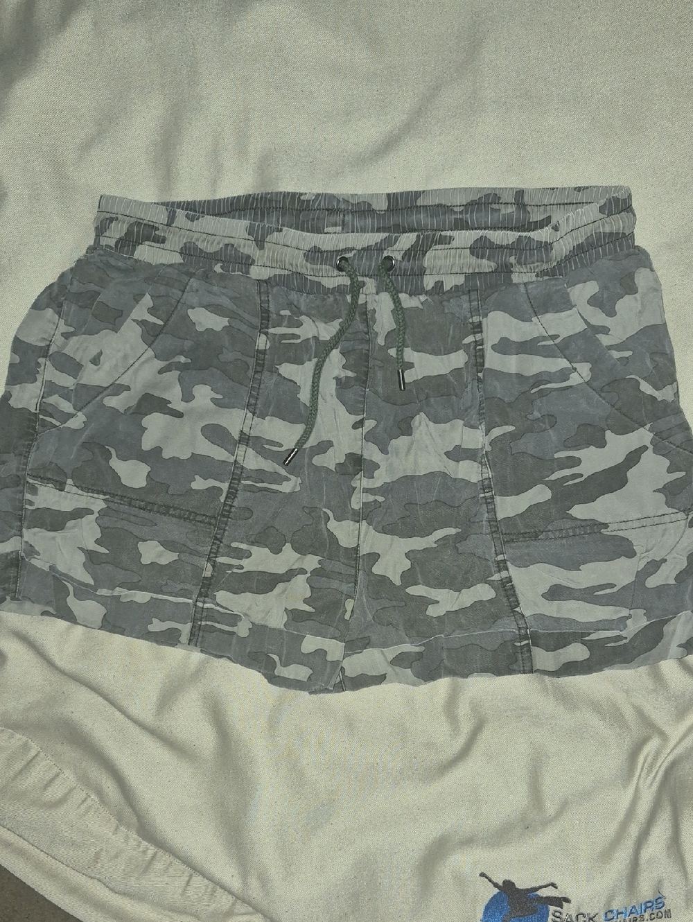 Universal Thread Women's Gray Camouflage Drawstring Shorts